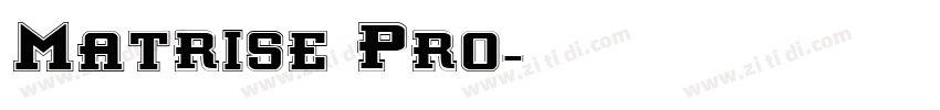 Matrise Pro字体转换